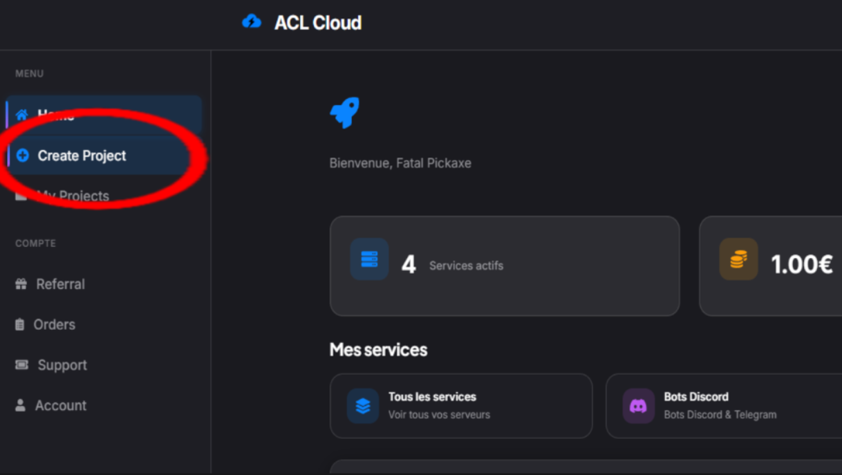 Étape 2 — Commander un service